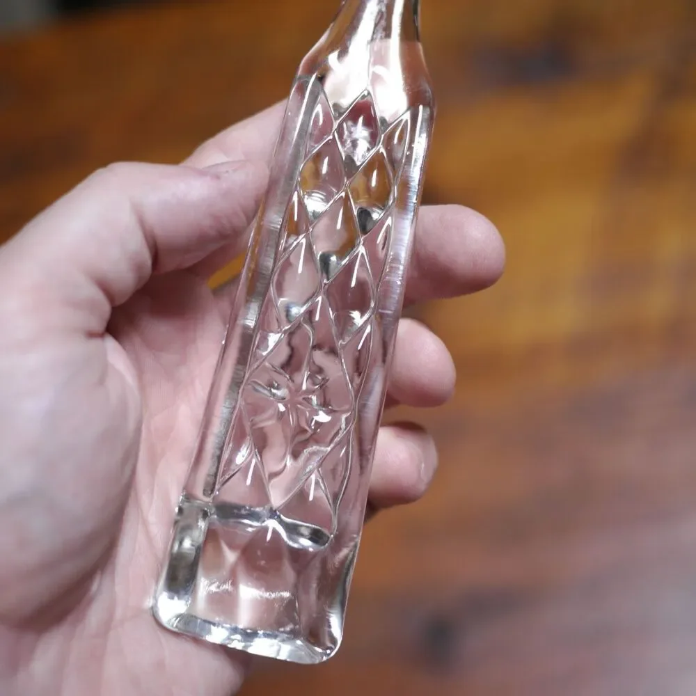 Vintage Fostoria Large Solid Quilted Glass Salad Server Serving Spoon 9.75”